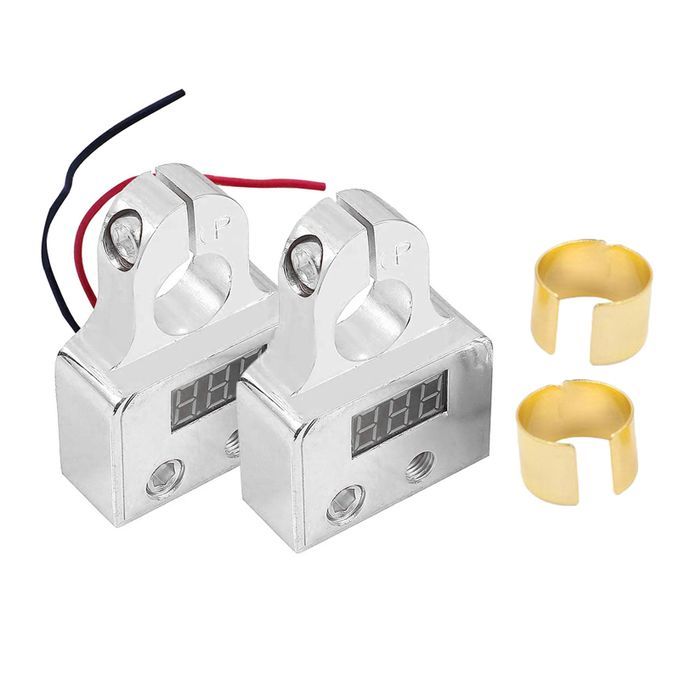 2pcs 0/4/8 Or 10 Gauge Battery Terminals With Shims For Car Silver