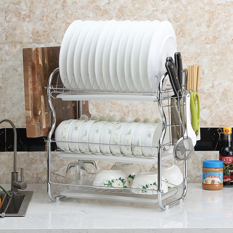 Rack Dish Water Dish Control Tray Drain Household Dish Rack