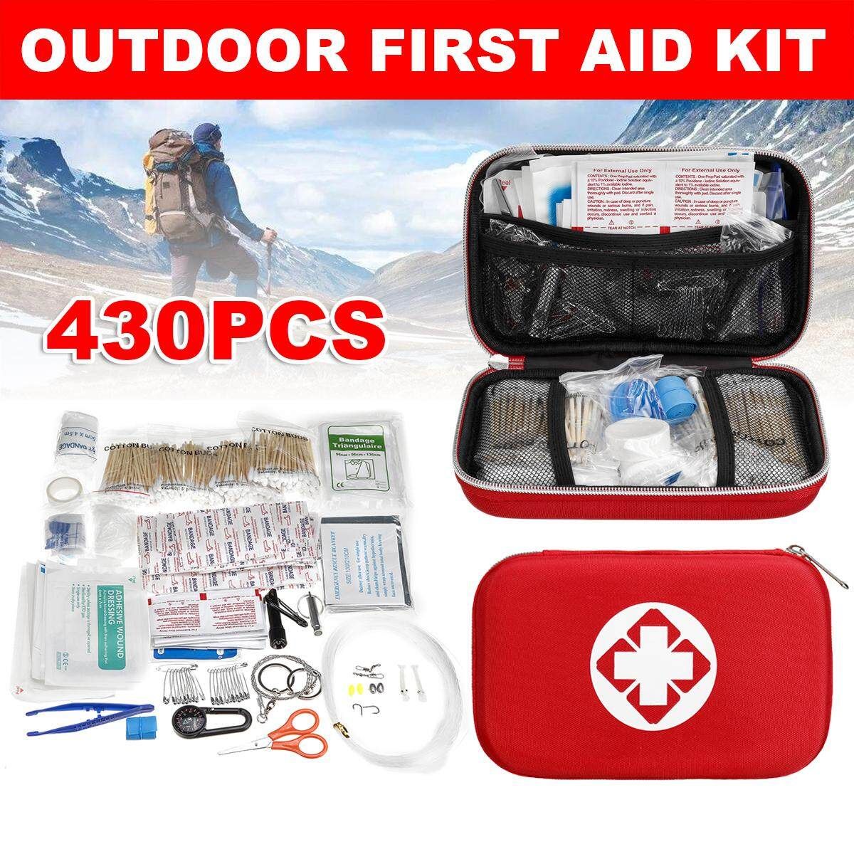 430PCS Outdoor Emergency Survival Kit Gear For Home Travel Office Car Camping Hiking Sport