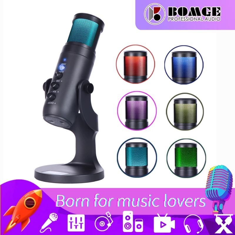 RGB USB Condenser Microphone For Gaming,Meeting