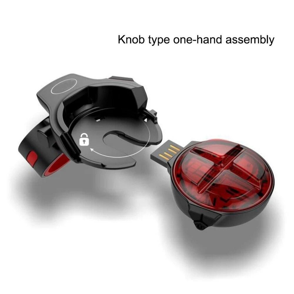 Brake Warning Bike Light Rear USB Rechargeable Bicycle Led Flash Rear Light for Bicycle Cycling Detachable WaterProof Taillight