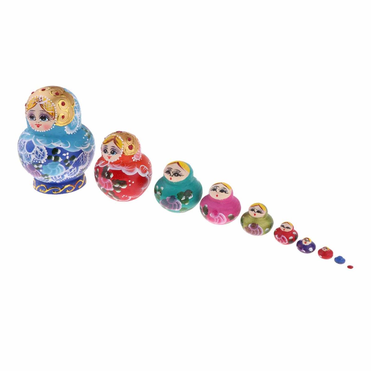 Girls Printed 10PCS Russian Matryoshka Nesting