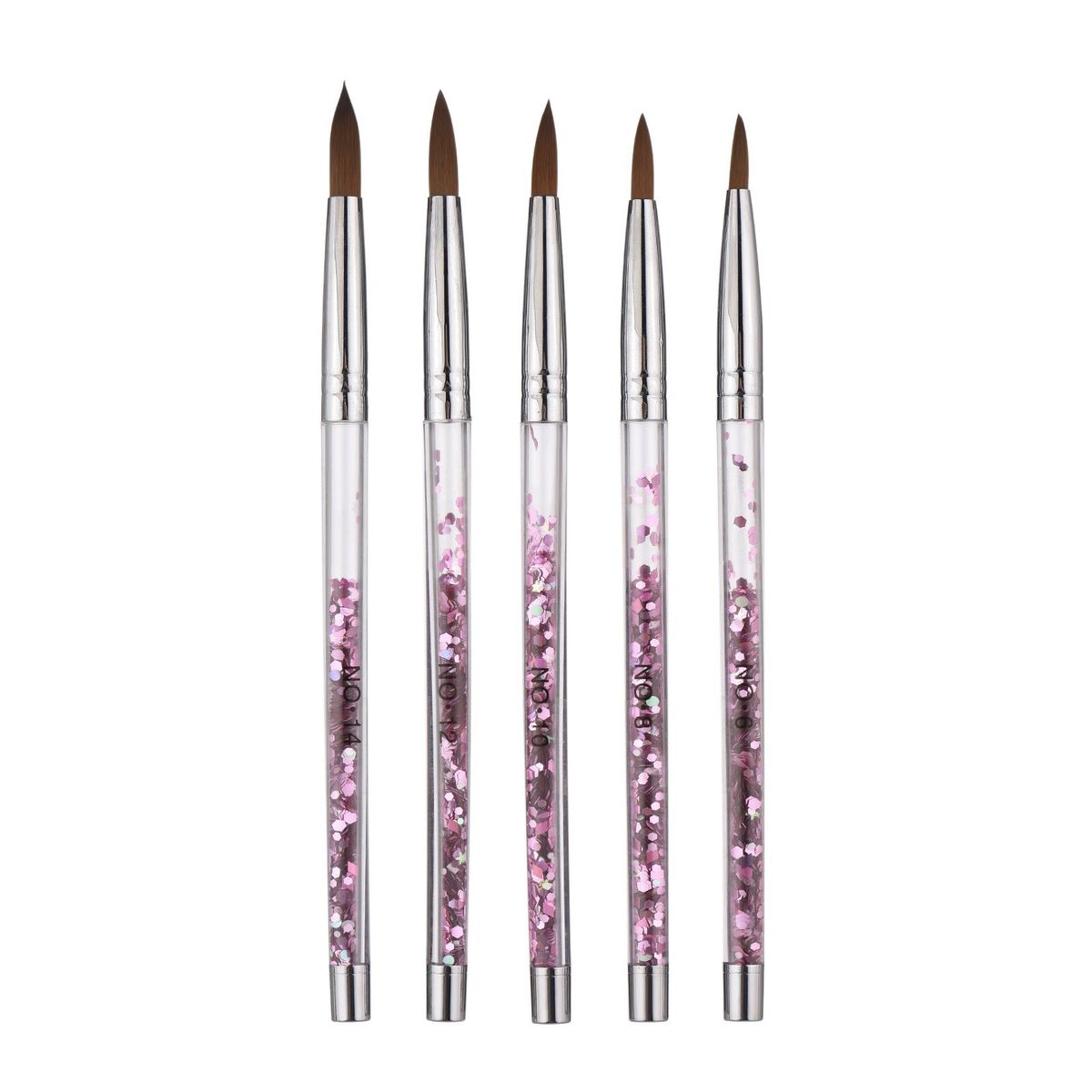 5PCS Nail Art Pen Set UV Nail Brush Acrylic Nail Brushes Nail Art Drawing Painting Brush 3D Carving Pen Nail Art Tools