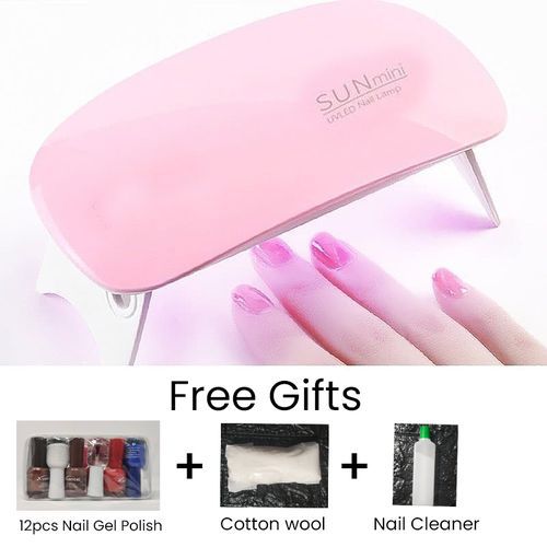 6W MINI UV LAMP NAIL GEL DRIER WITH FREE NAIL POLISH