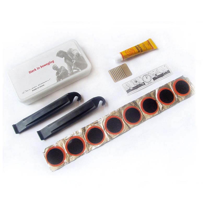 Portable Bicycle Tire Repair Kits Tools Cycling Flat Tire Repair Rubber Patch  Lever Set Tire Fix