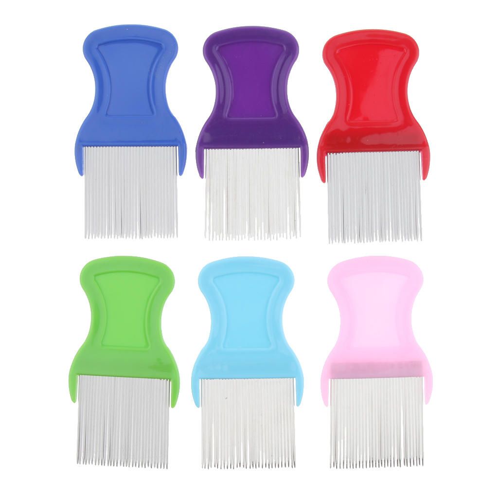 6 Pieces Stainless Steel Louse Comb Nit Remover Kit For Head Lice