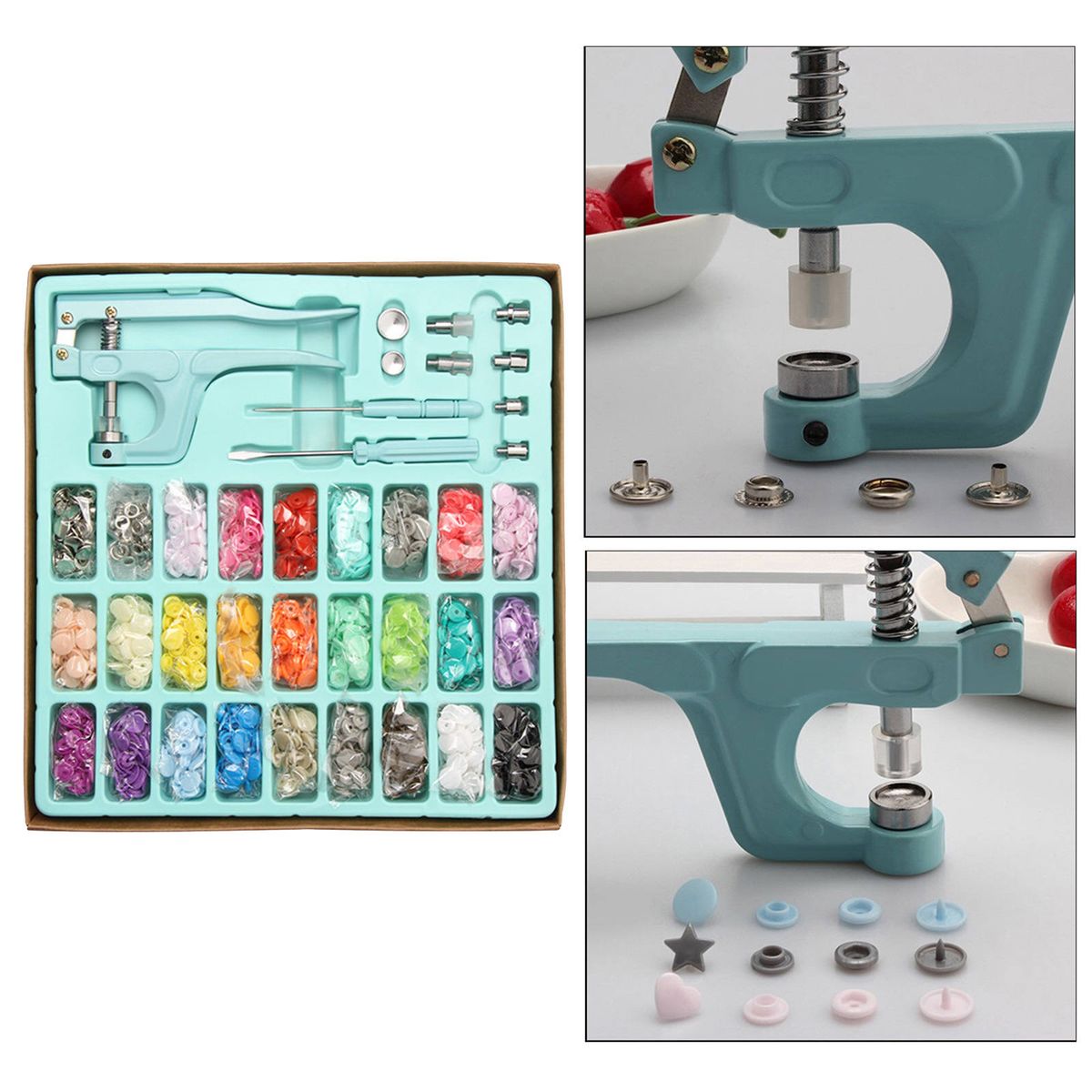 And Pliers Press Tool For Sewing Crafting Total 300 Blue T5 SETS
