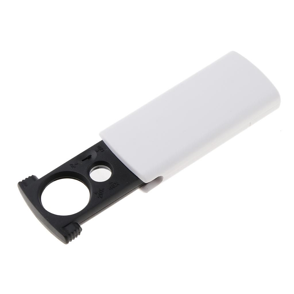 LED Light Magnifying Glasses Rectangle Hand Held Slide Magnifier UV