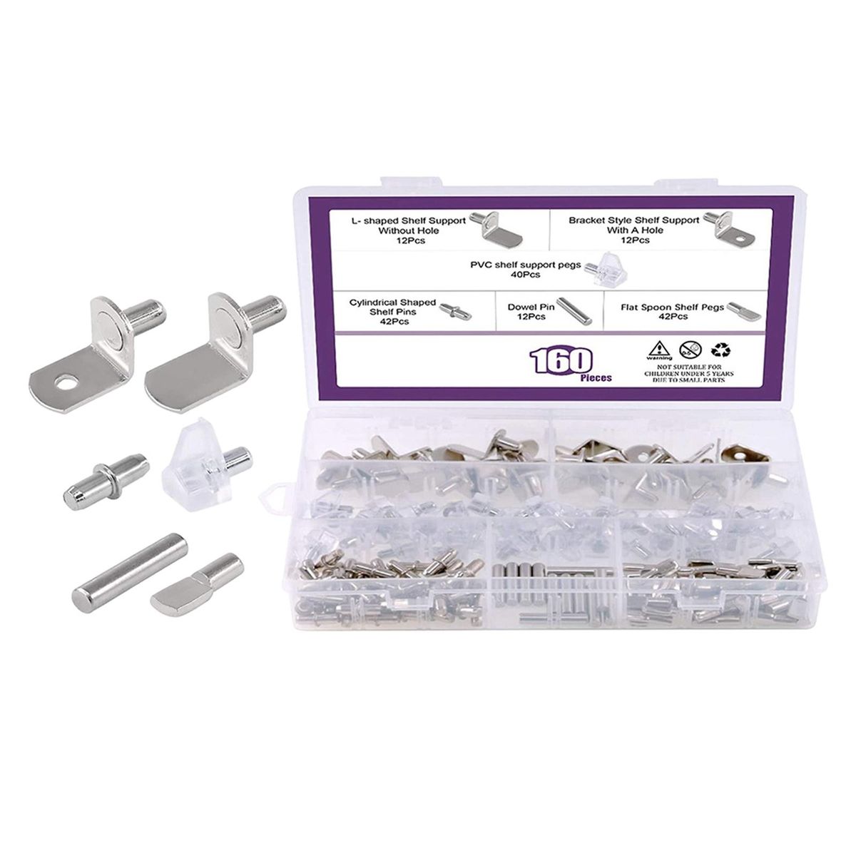 160Pcs Shelf Pins , Top Quality Shelf Bracket