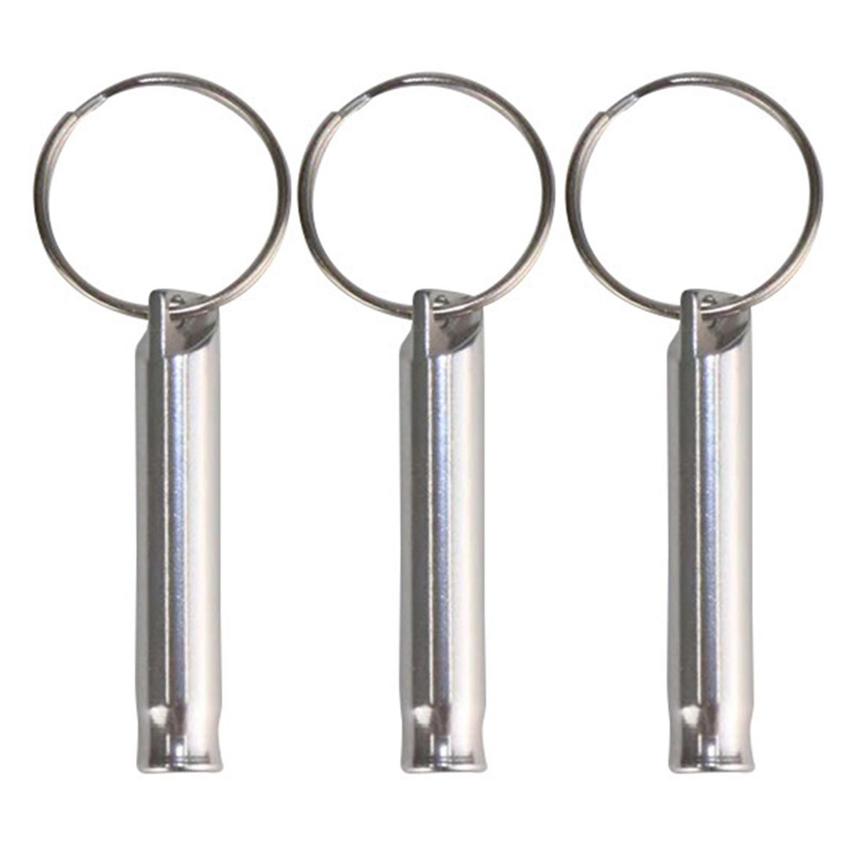 3Pcs Multifunctional Whistles Keychain Whistles Silver
