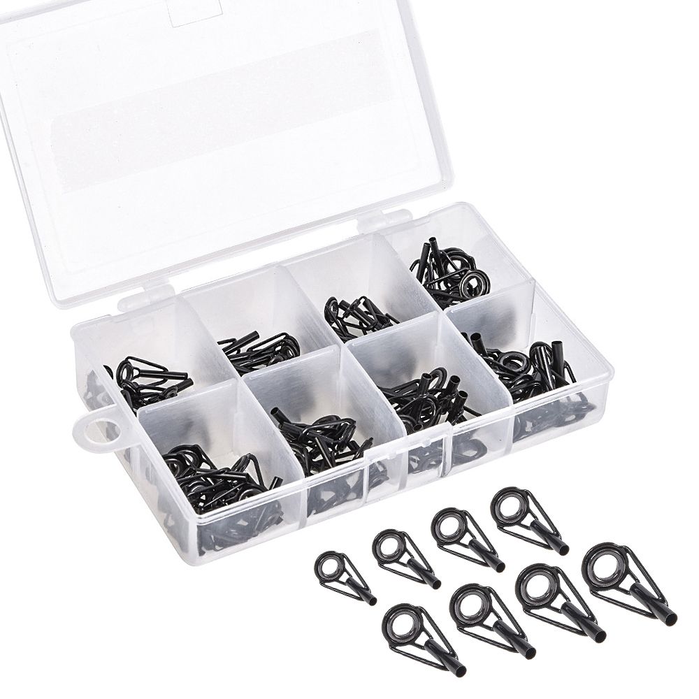 80Pcs/Box 8 Sizes Telescopic Fishing Rod Guide Tip Repair