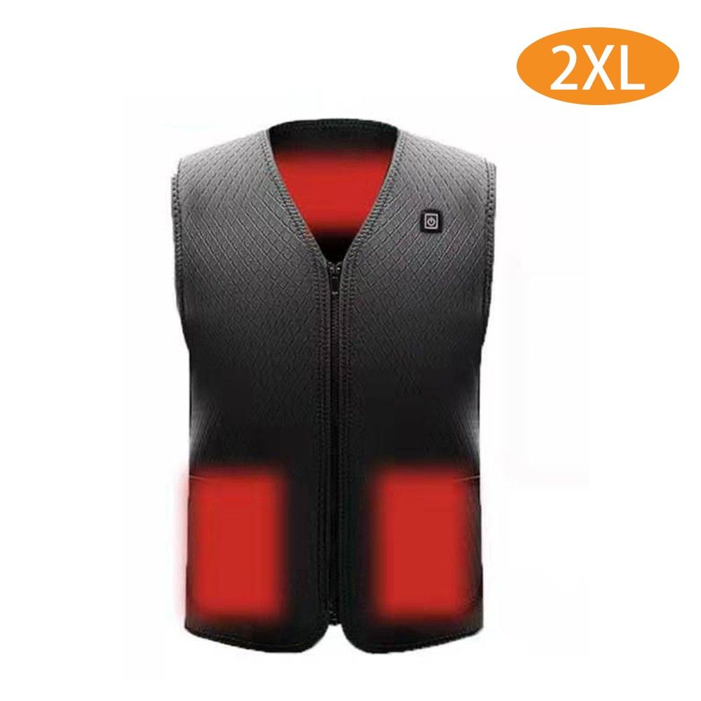 Electric Heated Vest Temperature Adjustable Winter Warm USB