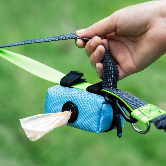 Portable Dog Poop Waste Bag Dispenser Poo Bags Holder Case For Blue