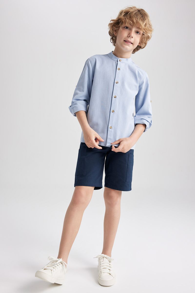 Boy Casual Regular Fit Woven Short - Navy