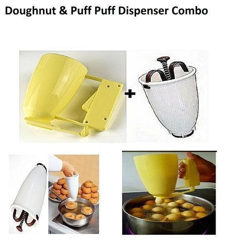 Donut Maker Dispenser + Puff Puff Batter Dispenser Puff Puff/Pancake/Cupcake/Muffins/Akara Combo