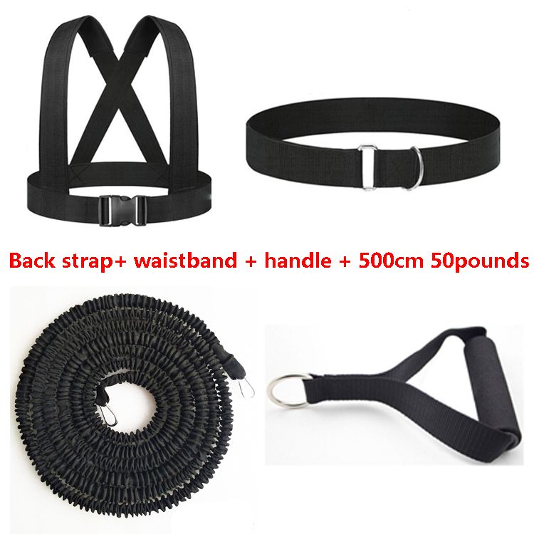 Running Sprint Dash Track And Field Pull Rope Resistance Bands For Football-500cm 50lb Set