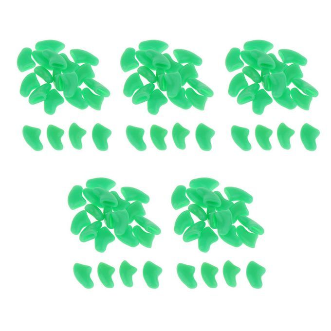 5 Pack Cat Nail Caps Pet Cats Paws Grooming Nail Claws Caps L Green