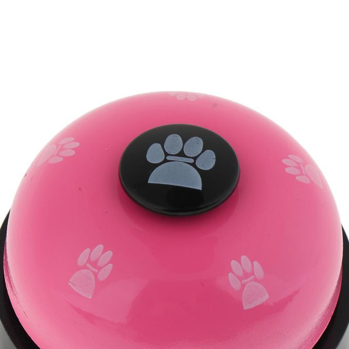 Cute Dog Training Bell Dog Cat Door Bell Tell Bell With Non-Skid Pink