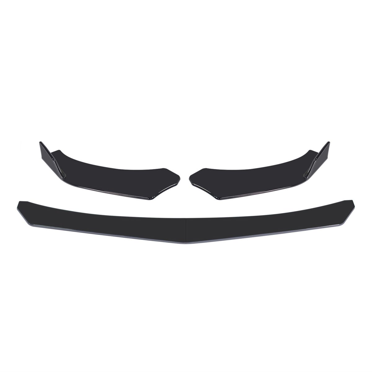4 Pieces Car Front Bumper Lip Body Kit Spoiler Splitter ABS