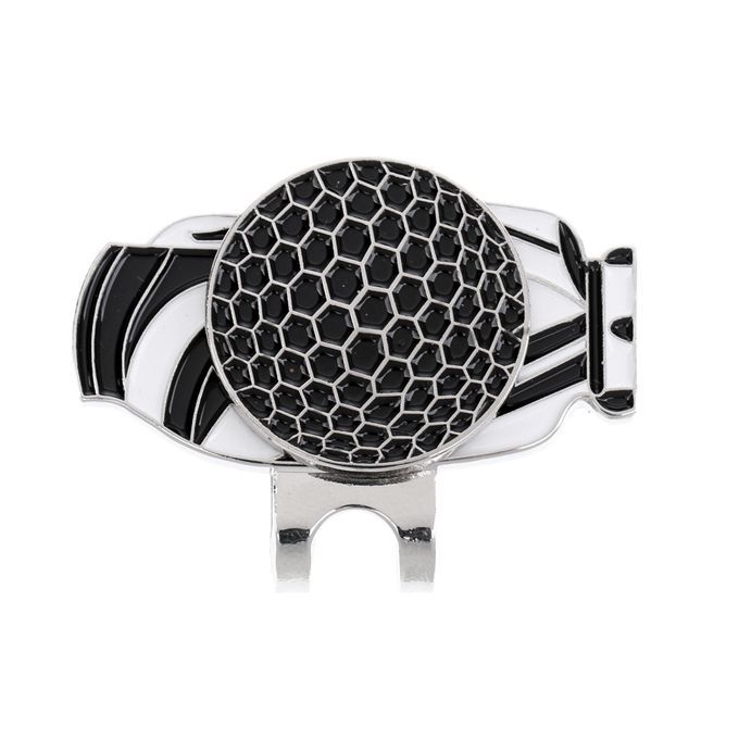 New Black Magnetic Hat Clip With Golf Ball Marker  Suits Golf Black