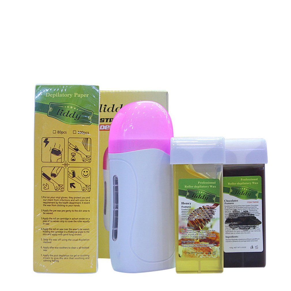 4pcs/set Depilatory Wax Heater Roller Warmer Men Epilator