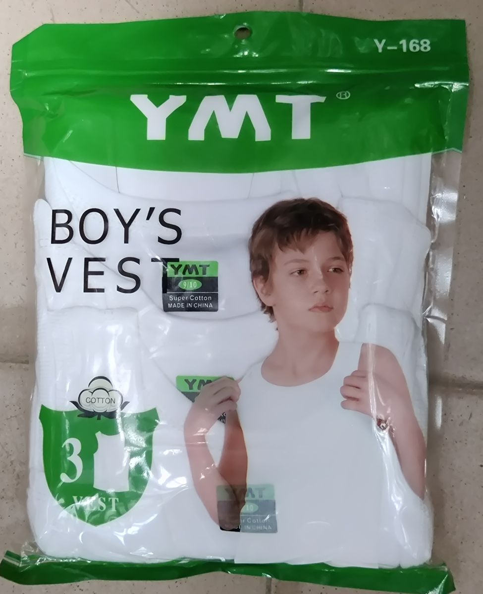3 In 1 White Vest For Boys