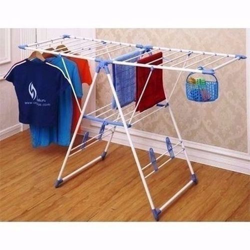 Horizontal Clothes Drying Rack.  Blue