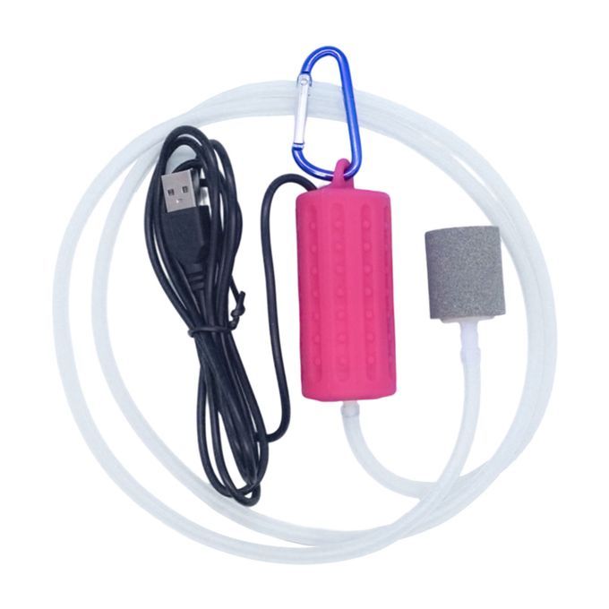 Aquarium Air Pump Fish Tank USB Compressor Mini Gift Portable 5V Red