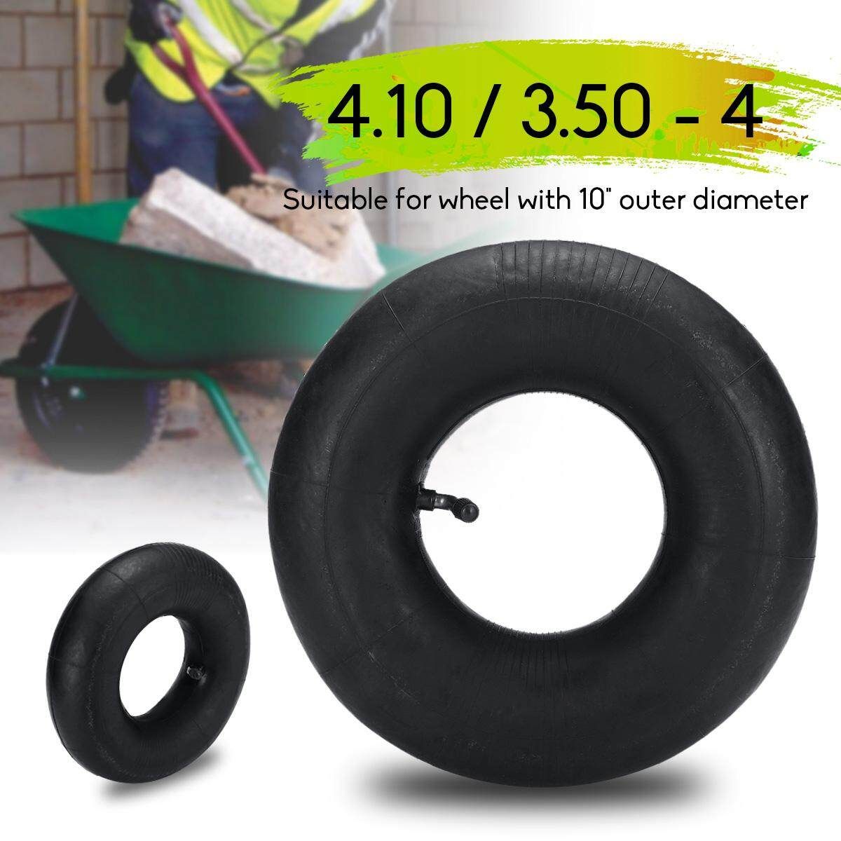4.10 / 3.50 - 4 Inner Tube For Pneumatic Wheel Trolley Wheel 10'' Bent Valve Air