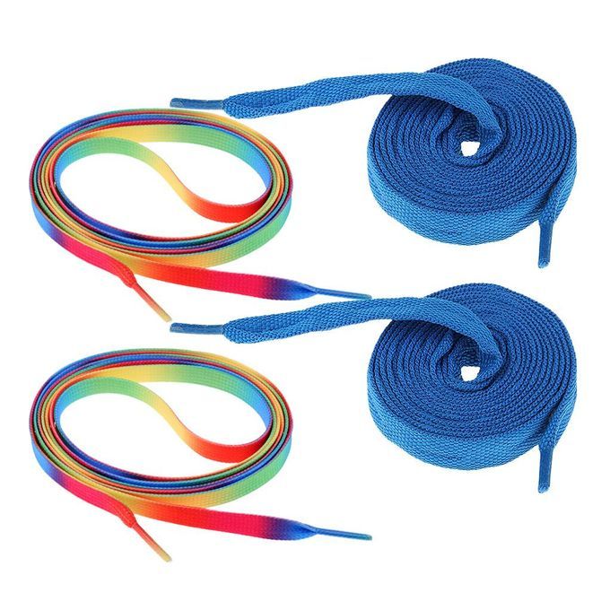2 Pairs Roller Inline Skate Shoelaces Skates 2Pairs Gradient+Blue