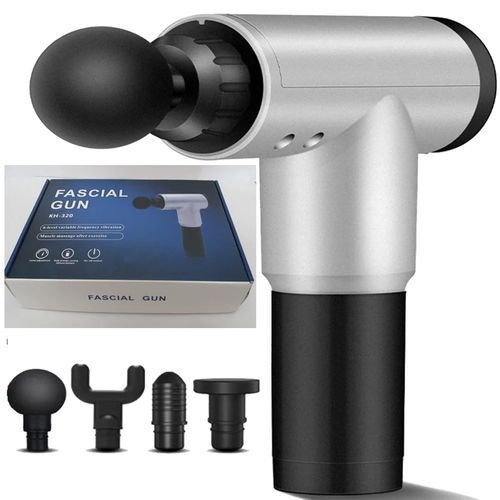 NEW Smart Touching Black Electric Massage Gun Ultra Massager Deep Muscle Massage Vibration Relaxation Fascial Gun + Storage Case(#6 Heads) LIT