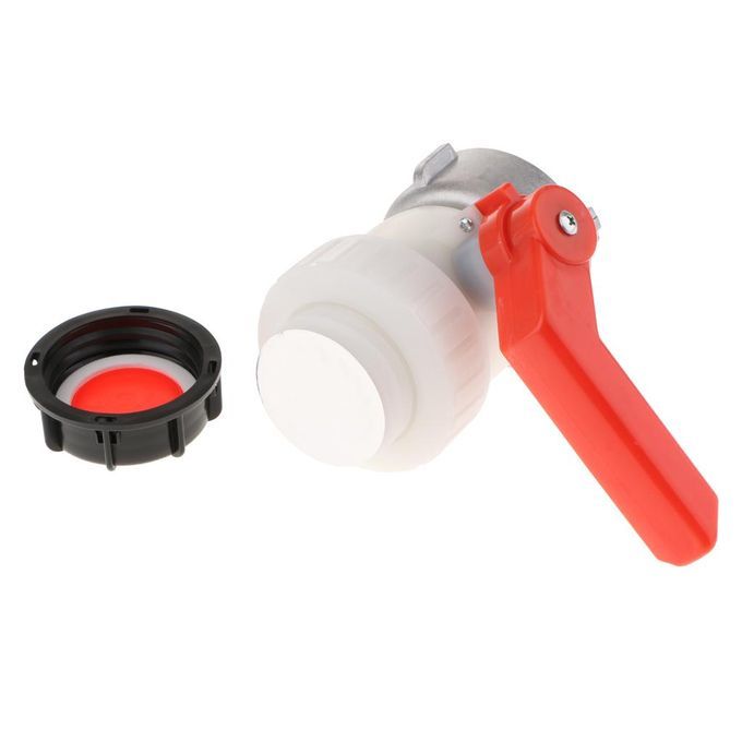 Durable PE IBC Water Tank Screwable Ball Valve Drain Adapter 3'' To 2