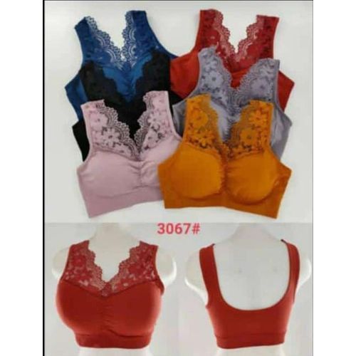 Lovely 3 In 1 Set Of Bralette For Ladiespadded Bra Tops