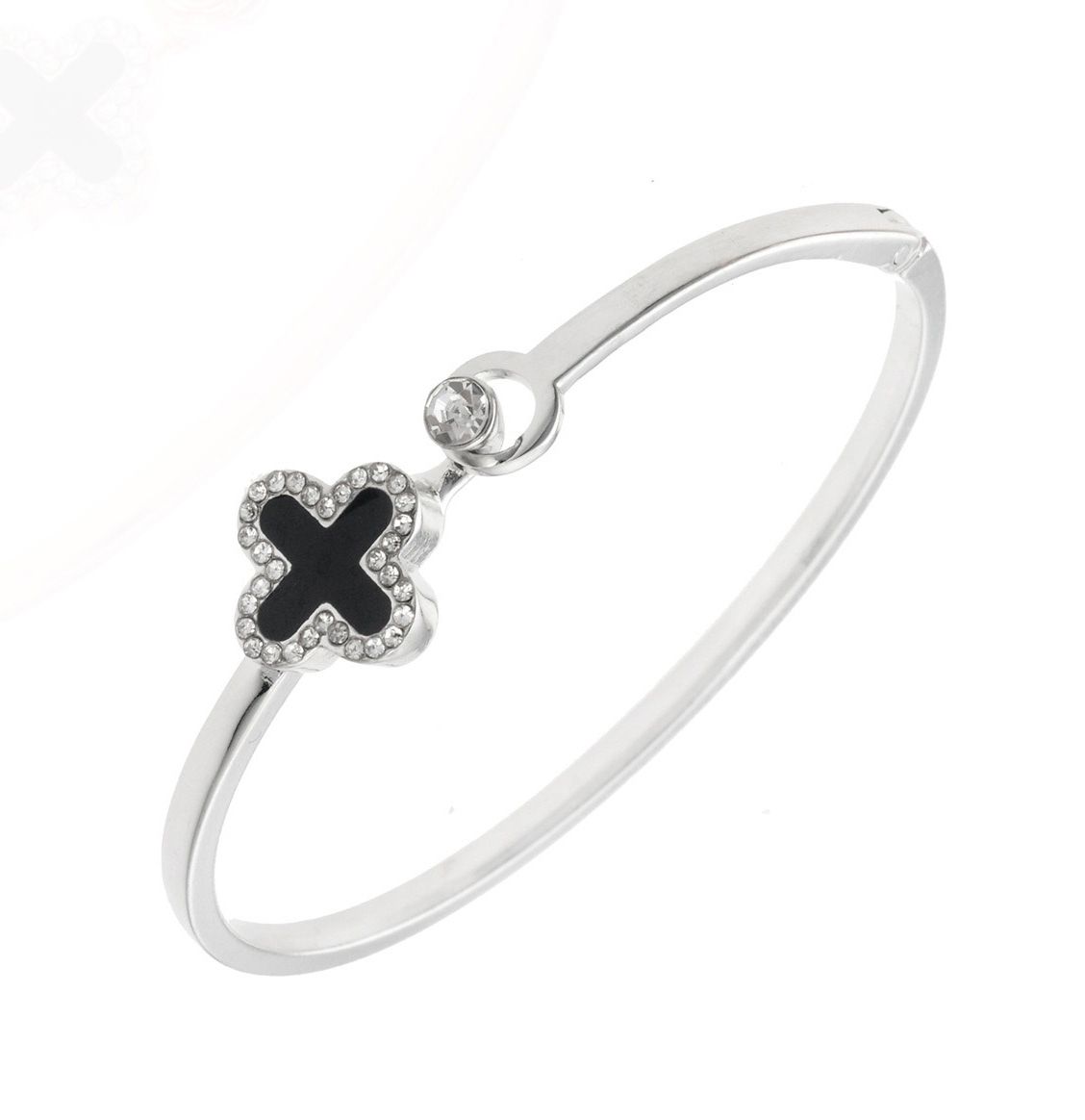 Women Lucky Four-leaf Clover Bracelet - Silver