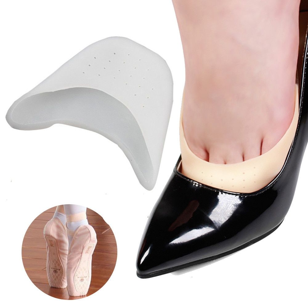 2pcs Feet Finger Protector Silicone Pointe Toe Cap Cover For Toes Soft Pads Protectors For Pointe Shoes Feet Care Tools-white 2pcs