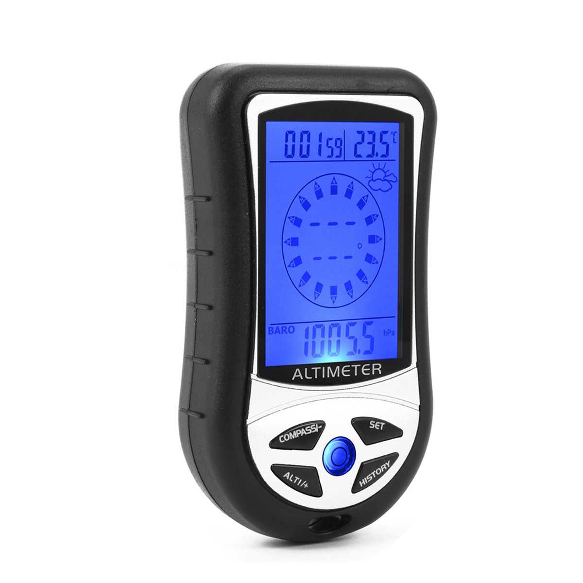 8-in-1 Multifunctional Electronic Altimeter Barometer LCD