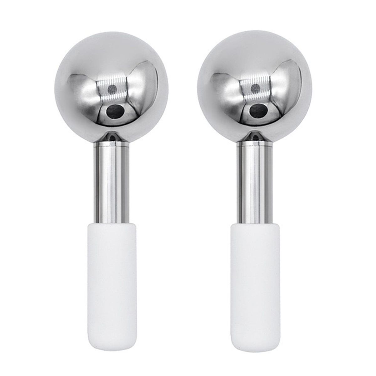 Face Ice Rollers Glow 2-in-1 Ice Globes Refreshing Skincare Tool Face White