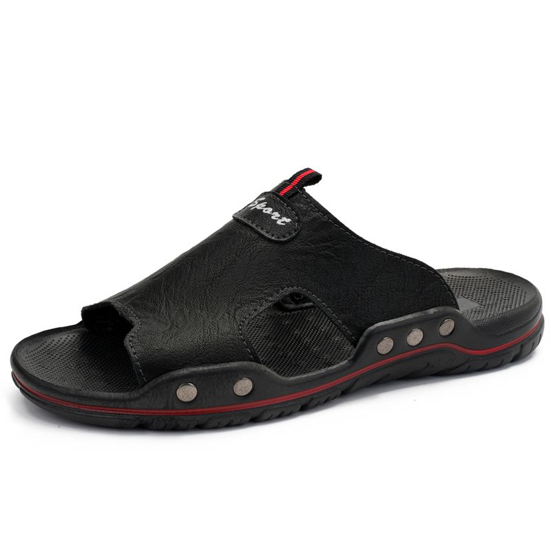 Men's Casual Fashion Leather Climbing Hiking Covered Toe Sandals