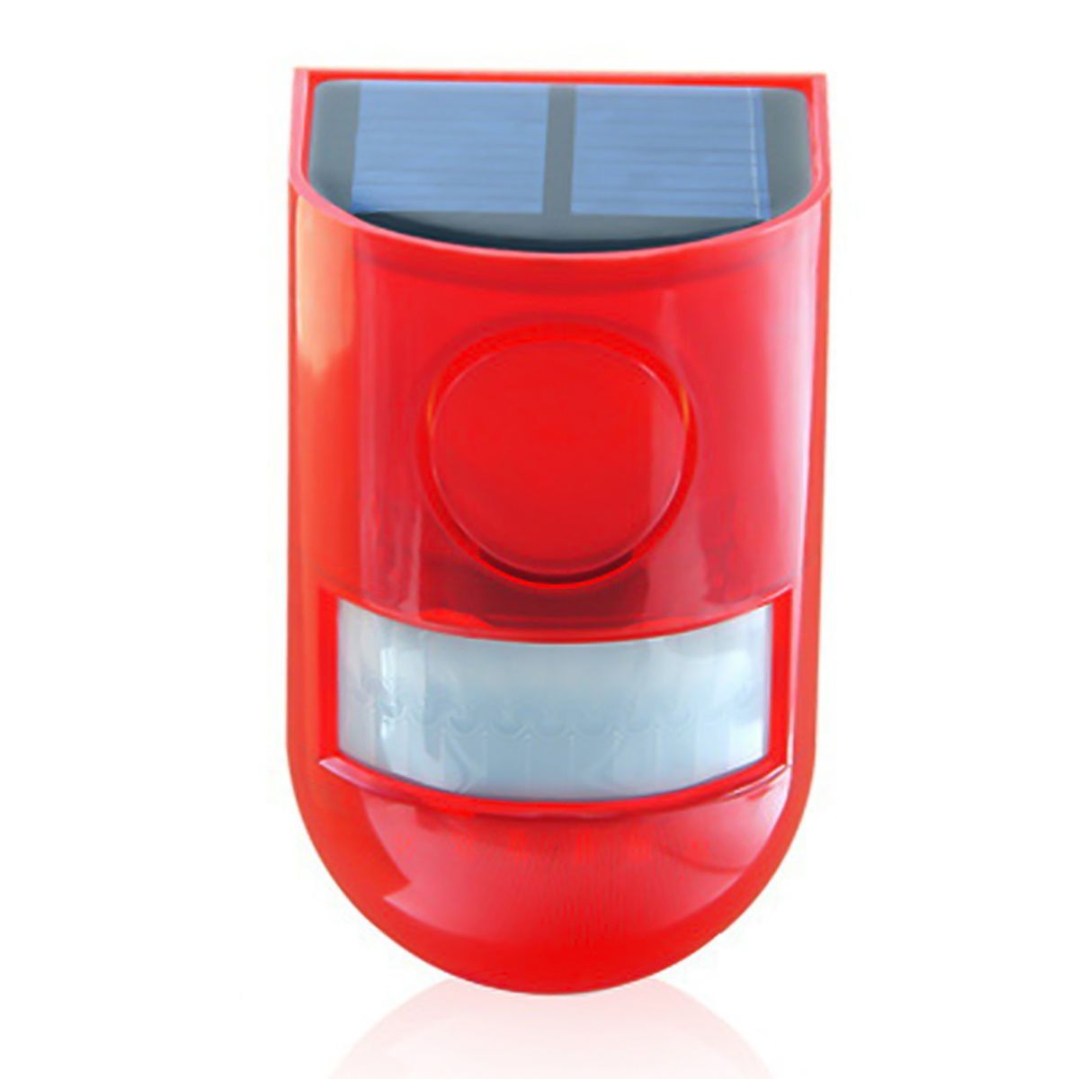 Strobe Alarm Solar Charging RIP Motion Sensor LED Strong-Red