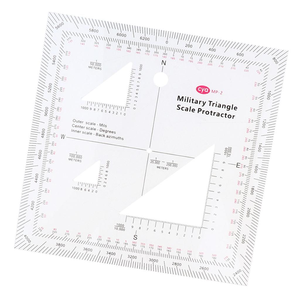 3X Acrylic  Triangle Scale Coordinate Topographic Reading