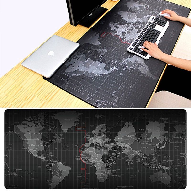 Large Anti- Wod Map Pattern Mouse Pad Keyboard Mat