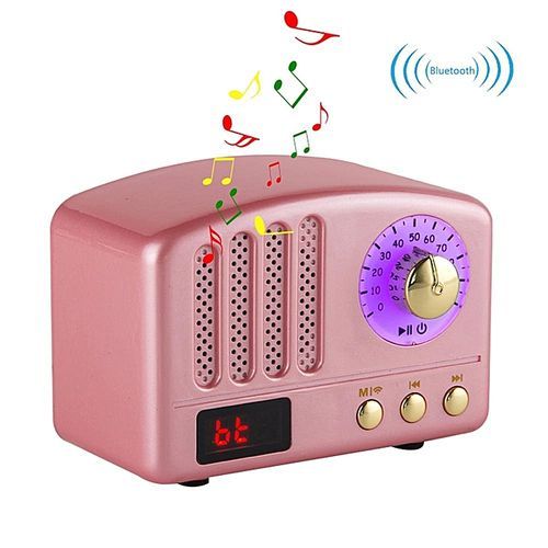 Portable Speakers Retro Bluetooth Speaker Color LED Light Wireless Portable Subwoofer And Microphone Frequency Modulation. HT-S