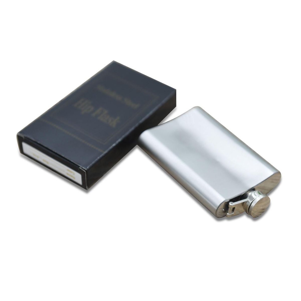 4oz Portable Hip Flask Stainless Steel Pocket Whiskey Liquor Screw Cap Men's Gift Outdoor Drinkware