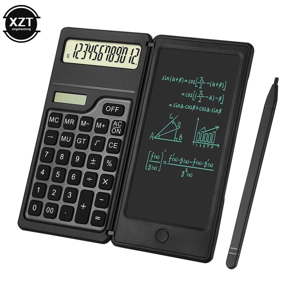 S9AB Portable Calculator LCD Screen Writing Tablet Folding Scientific Calculator Tablet Digital Drawing Pad With Stylus Pen T3AB