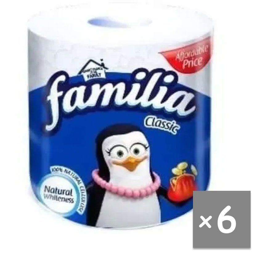 Classic Roll Tissue X 6 Pcs