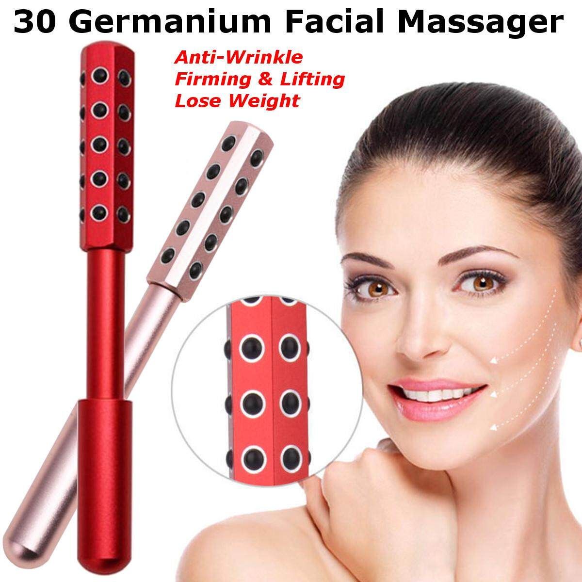 Germanium Face Roller Massager Wand Uplift Beauty Roller With 30 Germanium Gules