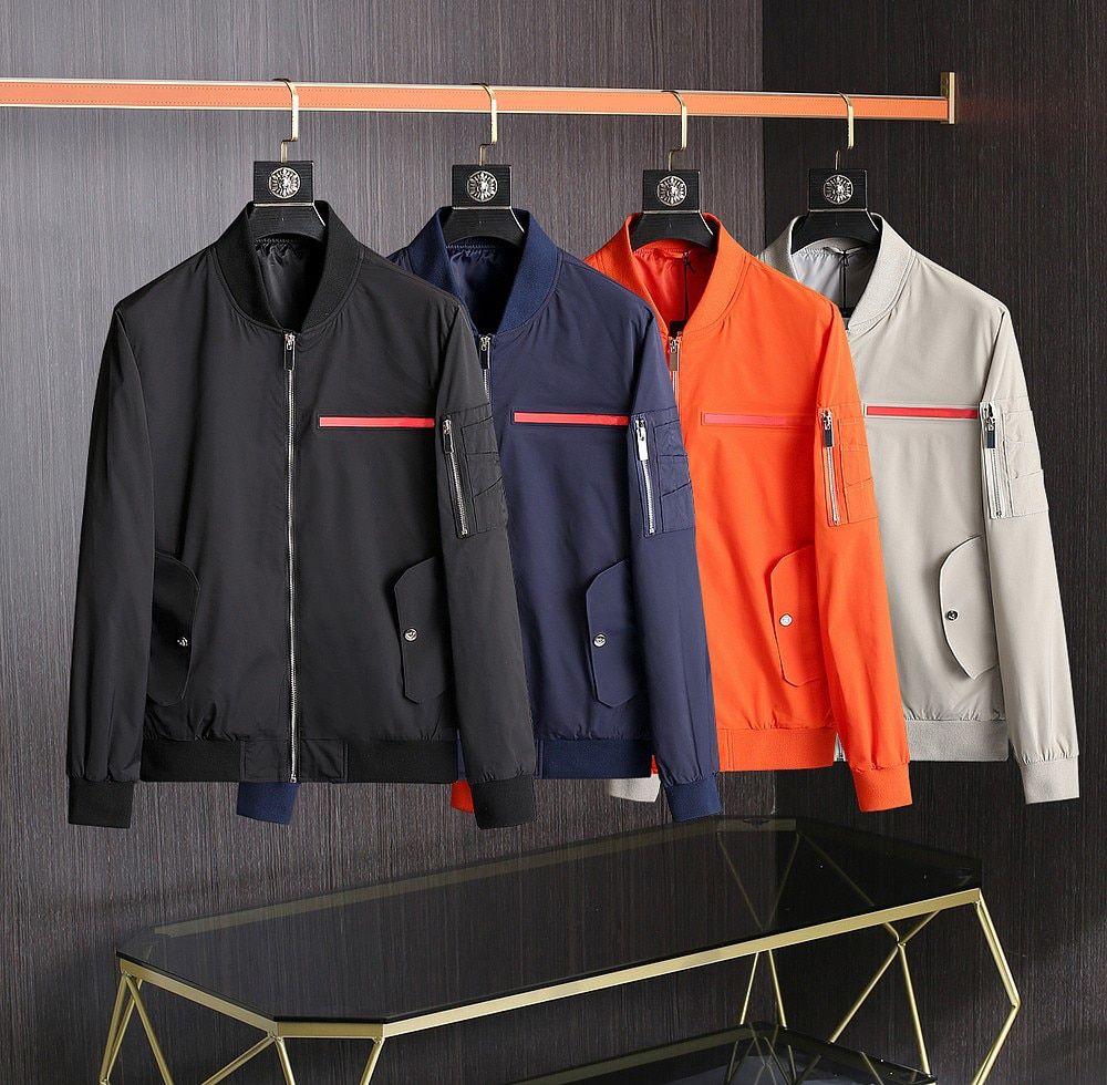 Spring And Autumn Men's Jacket Solid Color Casual Style Baseball Collar Zipper Cardigan High Quality Jacket