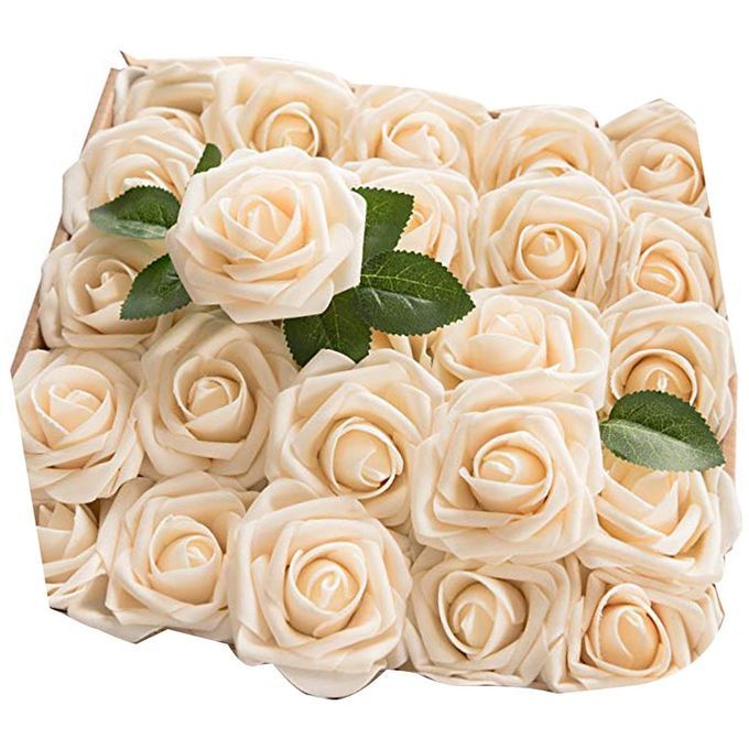 Flowers Blush Roses  P S Real Looking   Roses For Diy Wedding-wood