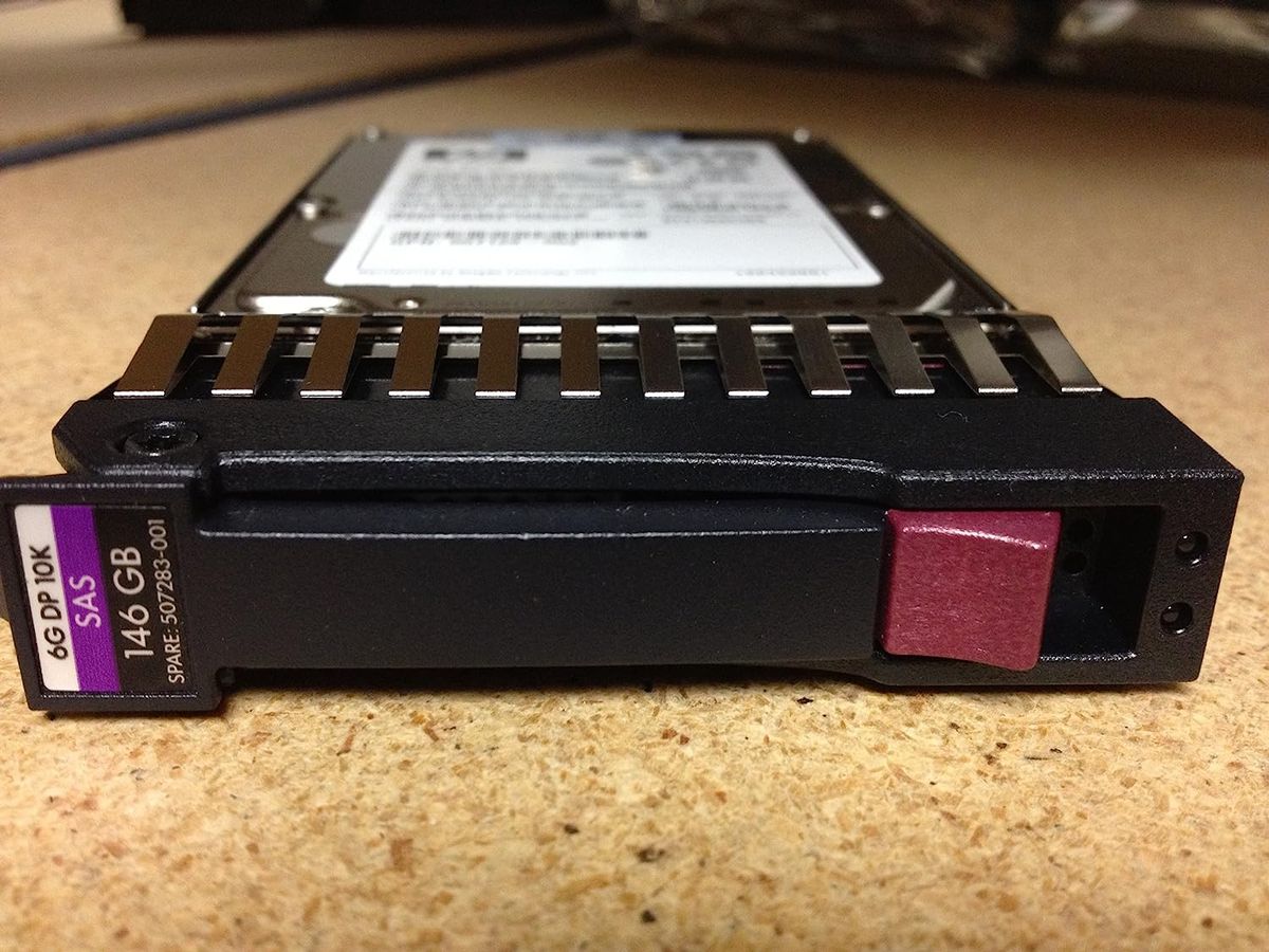 HPE 146GB 10K SAS 2.5 DP146GB 2.5-inch Serial Attached SCSI (SAS) SFF 6Gb/s Dual Port Hot-Plug 10K Hard Drive In HP Hot-Plug Hard Drive
