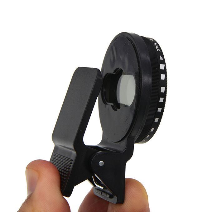 2in1 37mm Clip-on ND 2-400 Phone Camera Lens Filter + Clip Kit